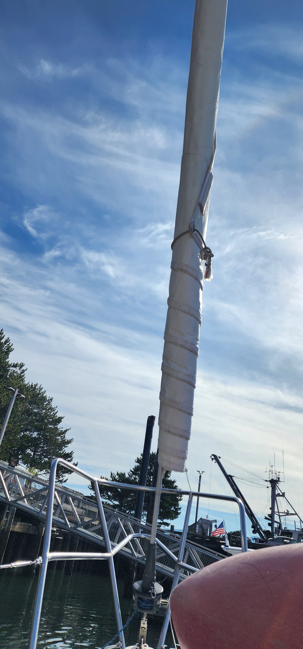 Second view upward along standing rigging
